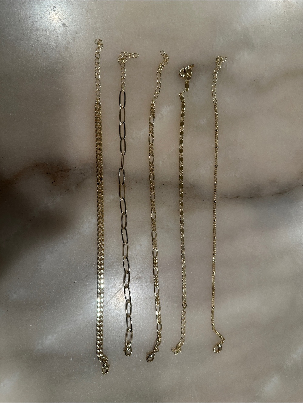 Gold Chain Anklet Set - Stylish Women Jewelry